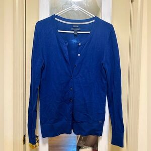 TOMMY HILFIGER Blue Cardigan 100% Pima Cotton